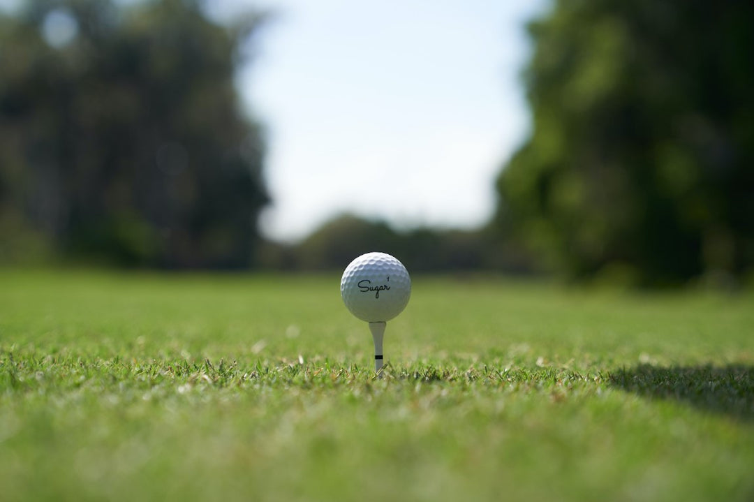 A golf ball on a tee 