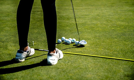 Woman with Golf Shoes