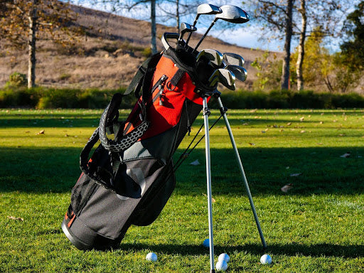 Golf Bag and Balls on the Green