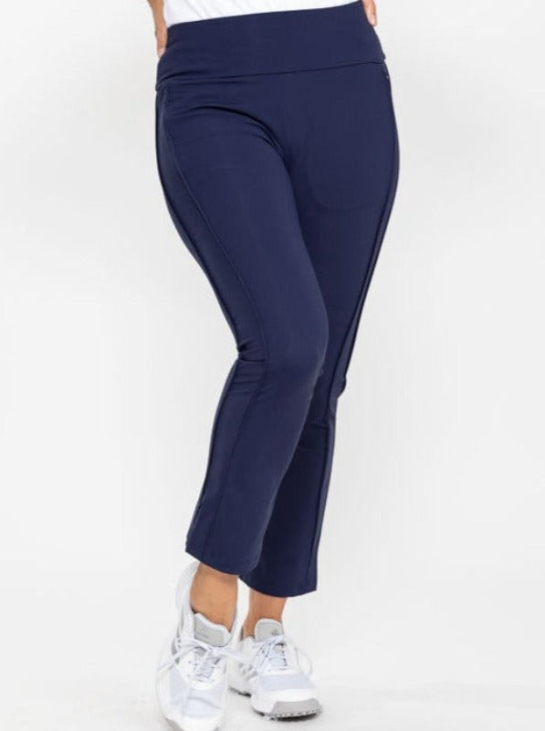 Smooth Your Waist Crop Pants in navy blue