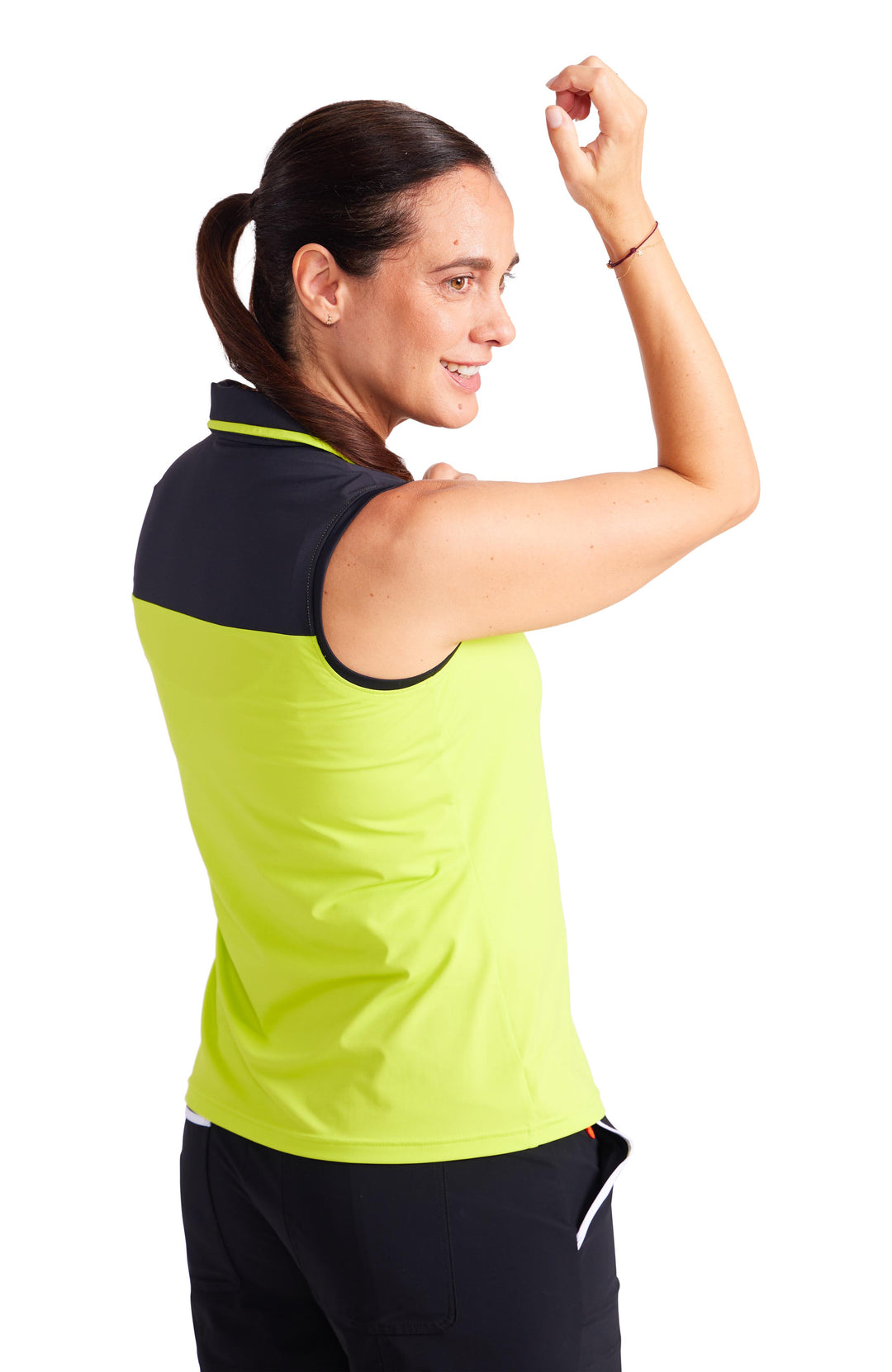 At The Turn Sleeveless Top - Chartreuse