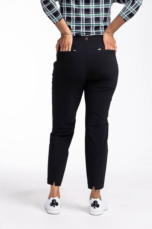 Back view of the Tailored Crop Golf Pants in black.