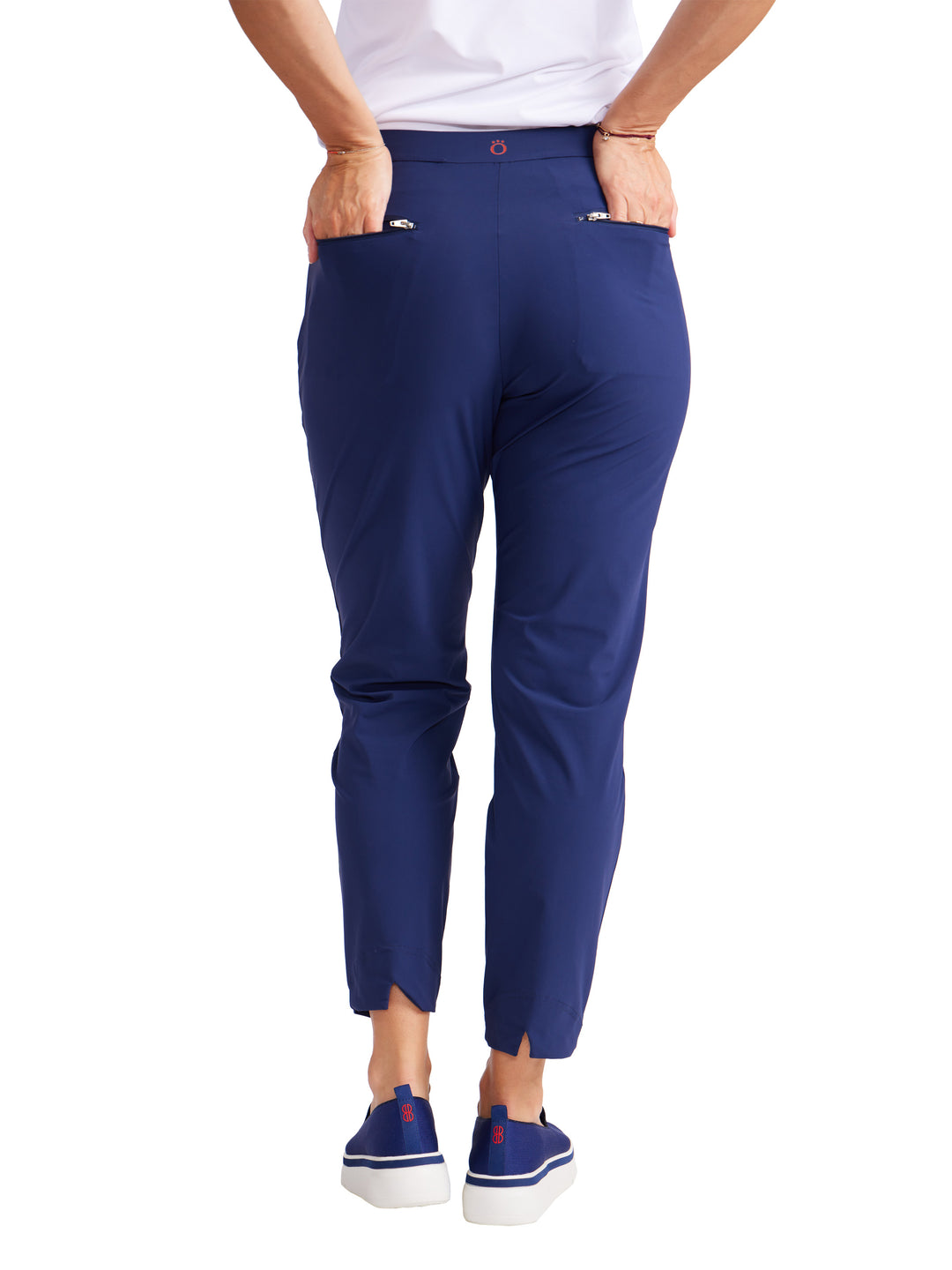 Tailored Crop Golf Pants - Navy Blue