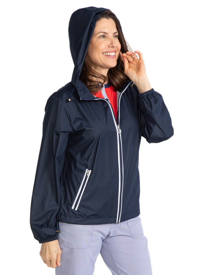 Pack and Play Lightweight Golf Jacket - Navy Blue