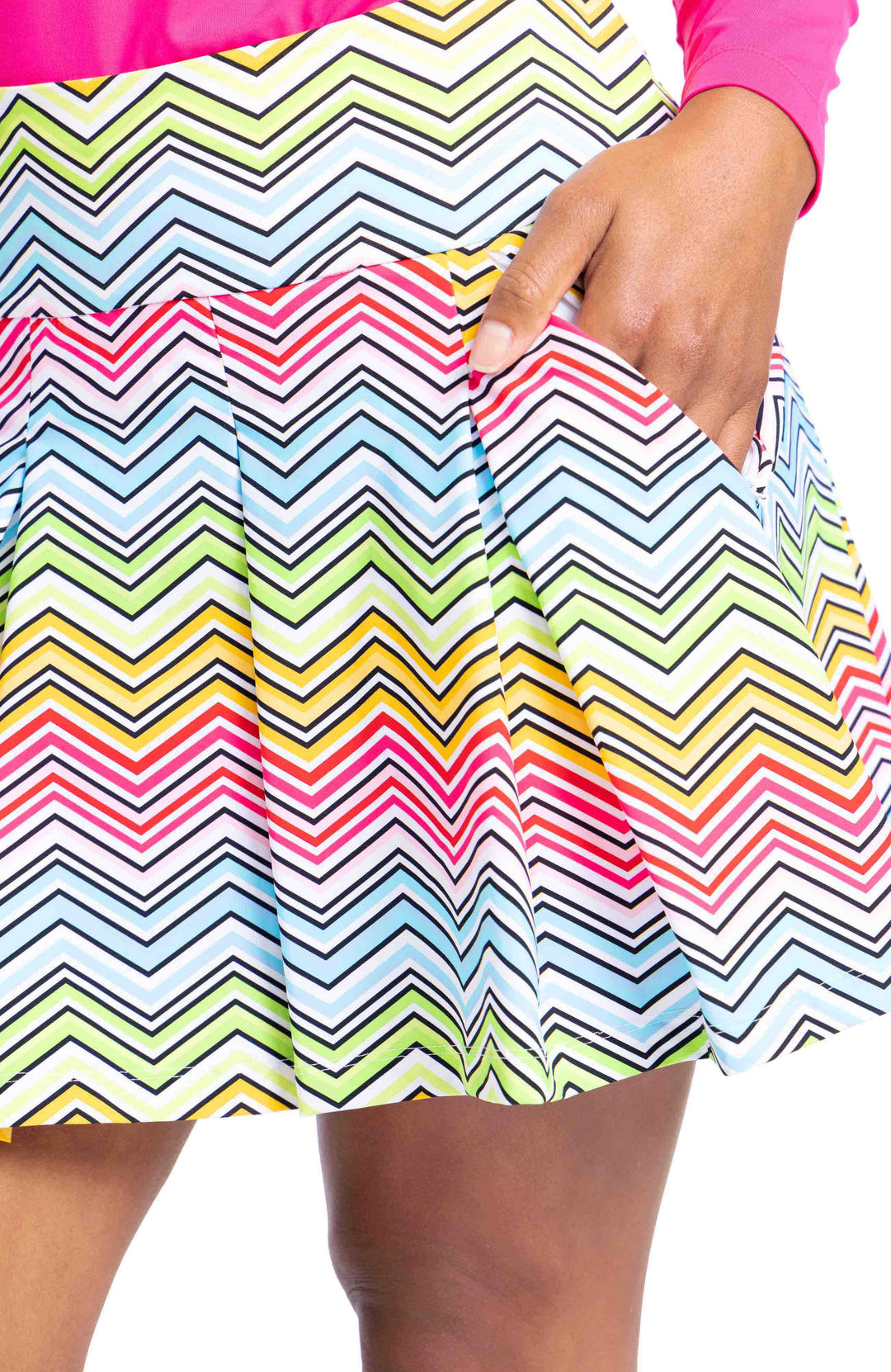 Summer herringbone multicolored skort