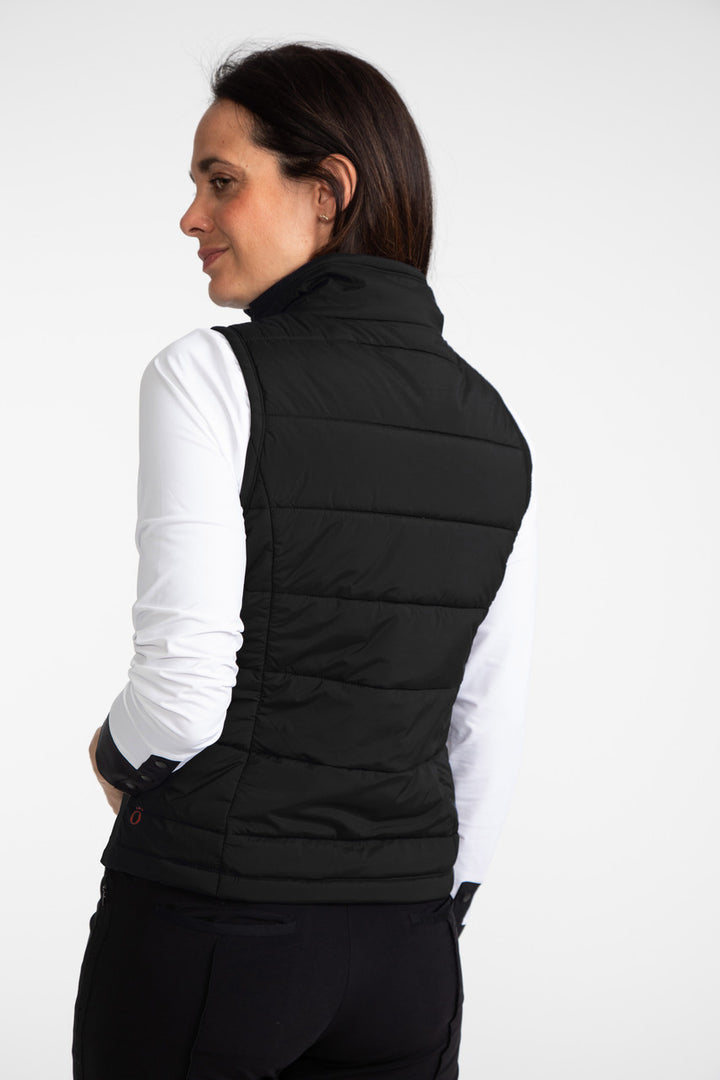 Back view of the Take The Chill Off Vest in Black.