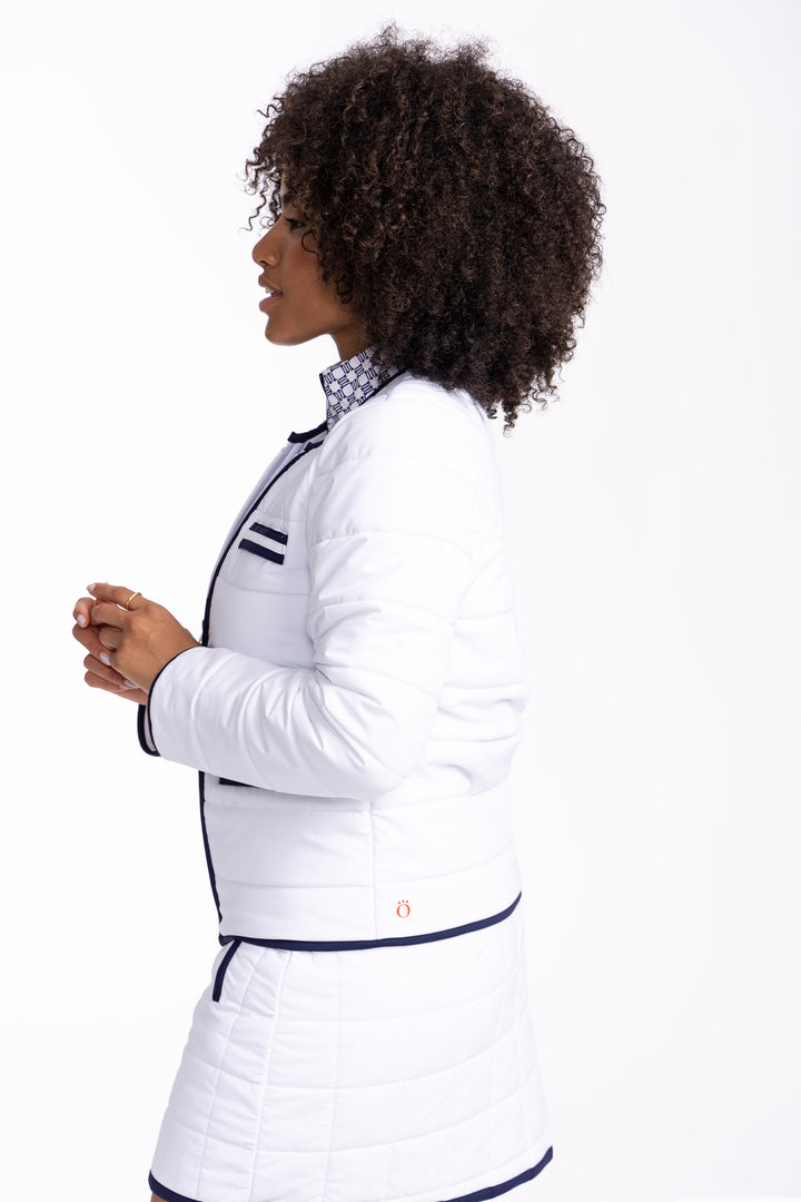Polished for Play Jacket - White/Navy Blue - FINAL SALE
