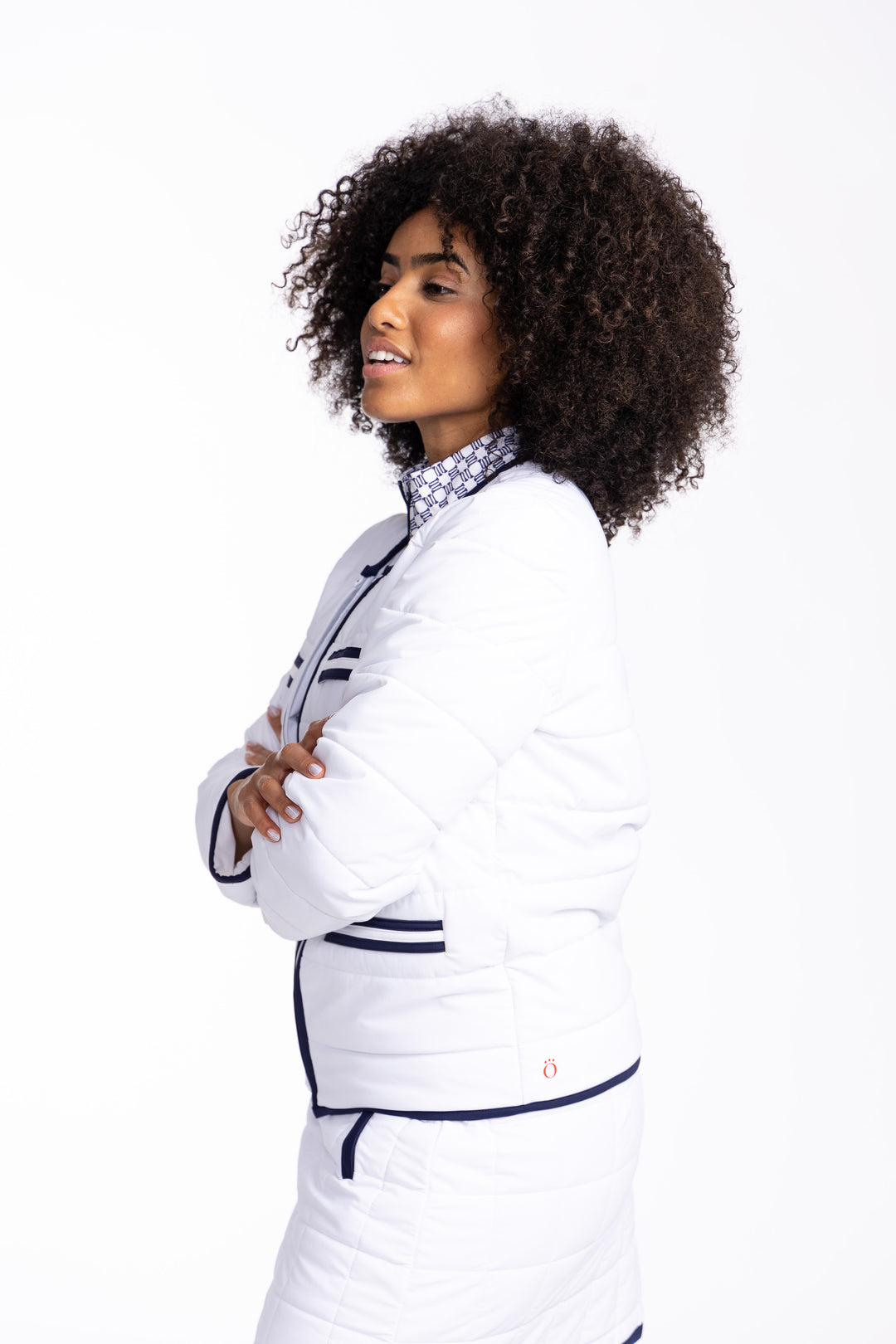 Polished for Play Jacket - White/Navy Blue