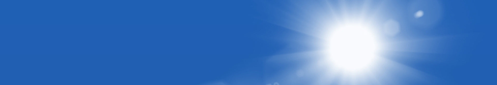 Sun in blue sky with Kinona's Sun Protection headline on it